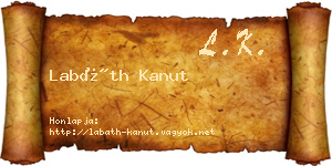 Labáth Kanut névjegykártya